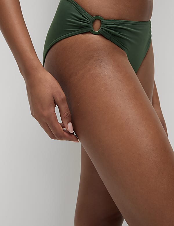 Ring Detail High Leg Bikini Bottoms