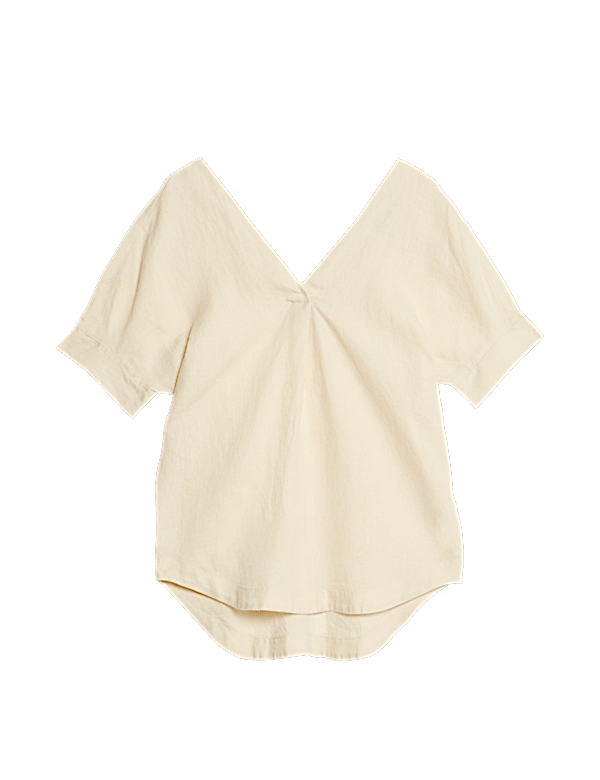 Pure Linen V-Neck Popover