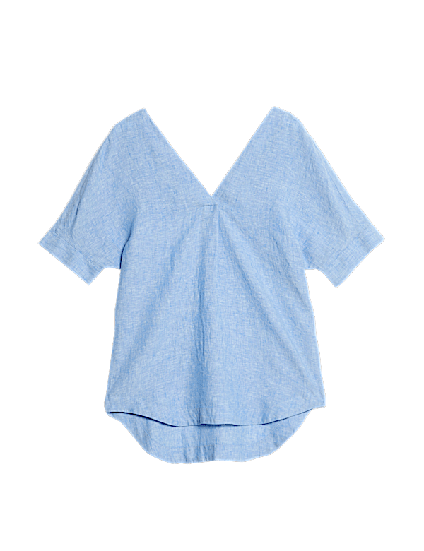 Pure Linen V-Neck Popover
