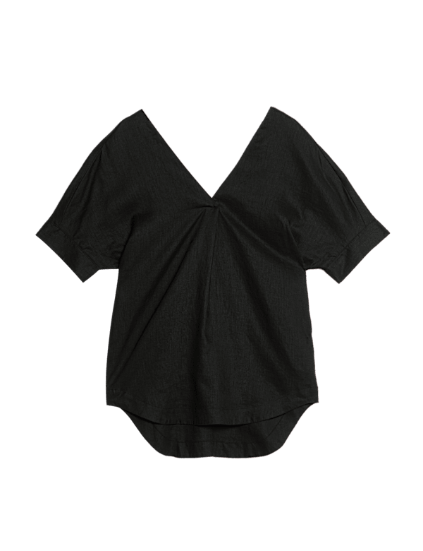 Pure Linen V-Neck Popover