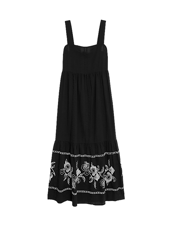 Pure Cotton Embroidered Midaxi Beach Dress