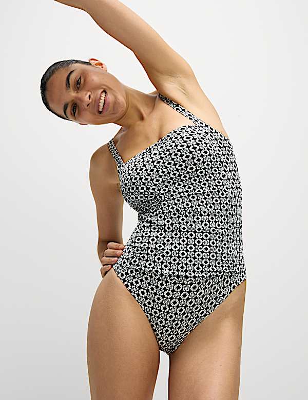 360 Tummy Control Printed Padded Swimsuit - SI