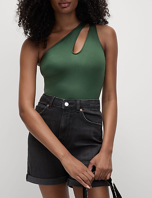 Cut Out One Shoulder Swimsuit