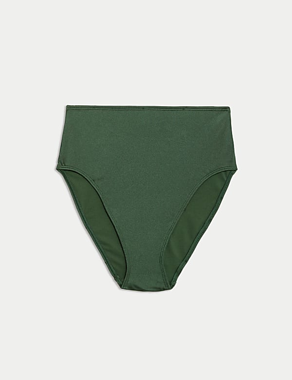 Bauchkaschierende hoch geschnittene Bikinihose GREEN Bikinis M S DE