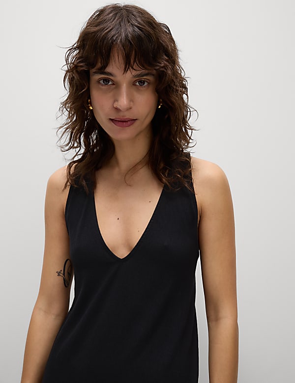 Jersey Cross Strap Shift Beach Dress