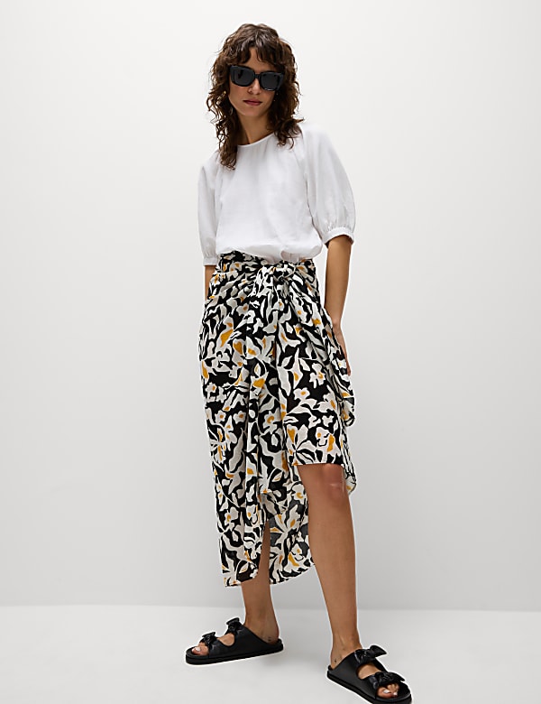 Linen Rich Round Neck Blouse - TW