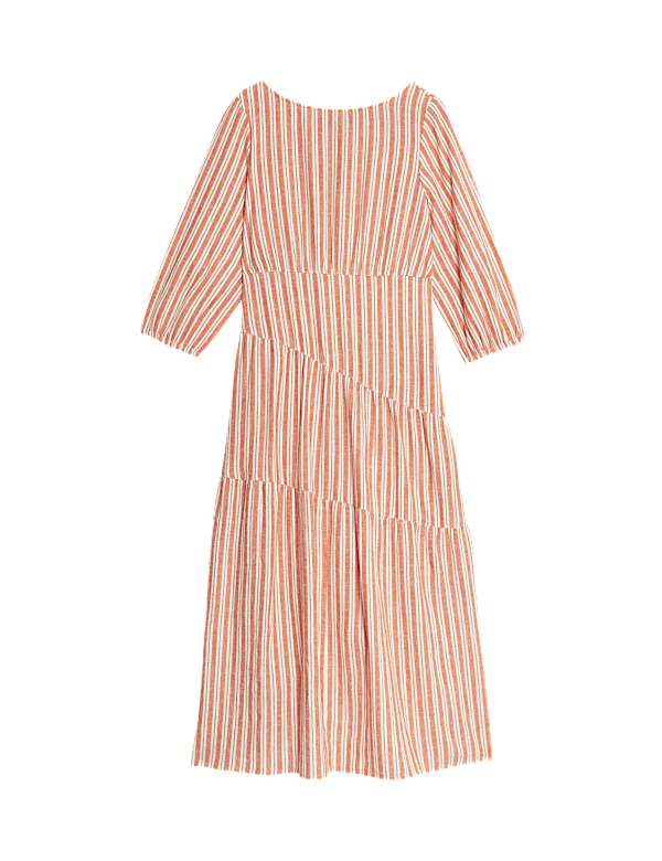 Linen Rich Asymmetrical Midi Beach Dress