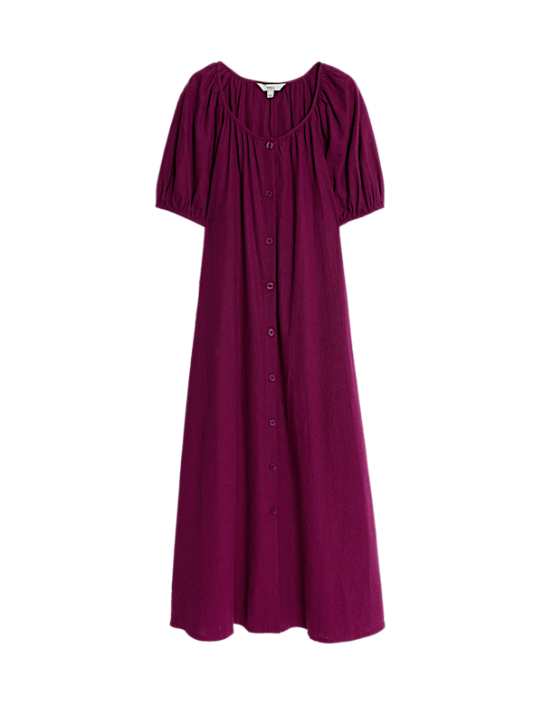 Linen Rich Midi Swing Dress