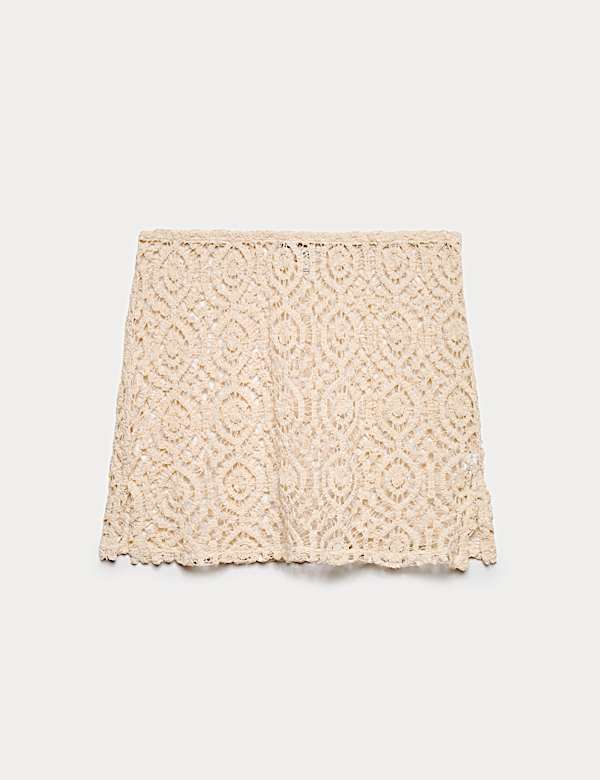 Broderie Mini Beach Skirt - BG