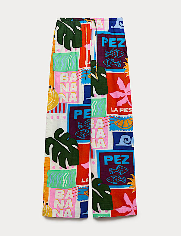 Pure Cotton Printed Beach Trousers