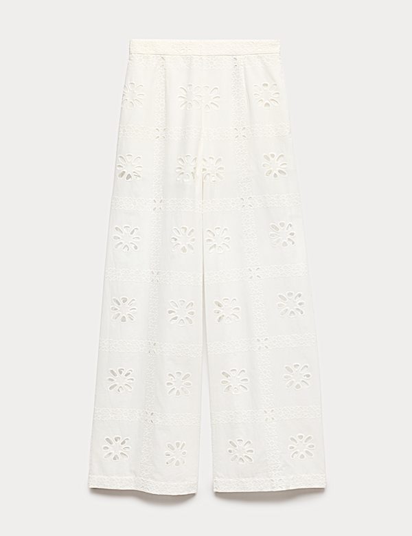 Pure Cotton Cutwork Beach Trousers