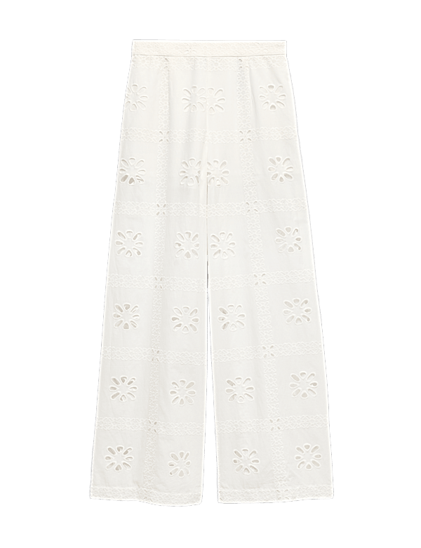 Pure Cotton Cutwork Beach Trousers