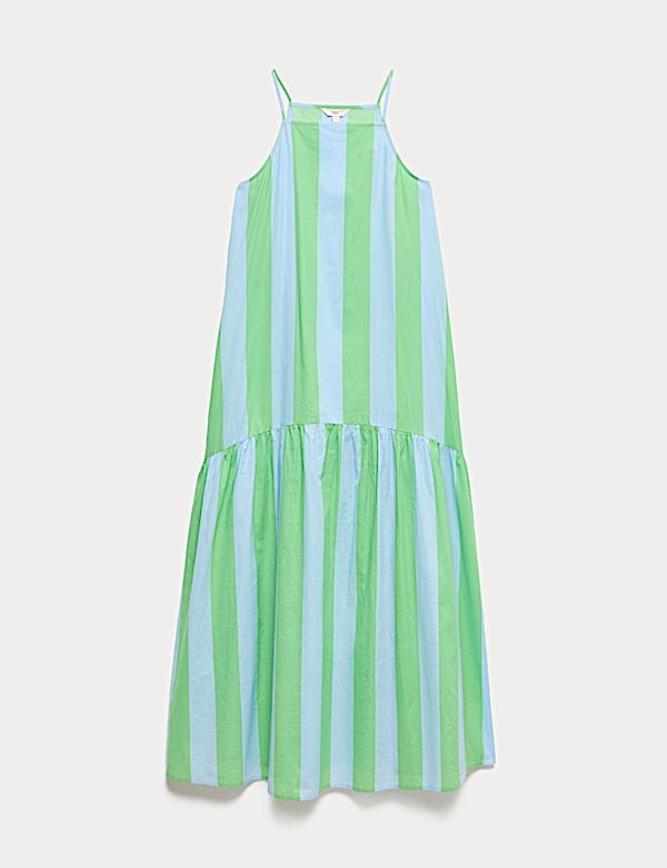 Pure Cotton Strappy Square Neck Beach Dress