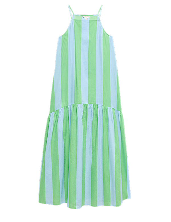 Pure Cotton Strappy Square Neck Beach Dress