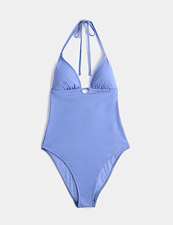 Bead Detail Padded Halterneck Swimsuit - PL