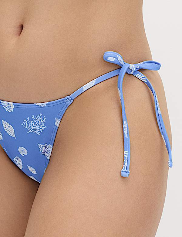Tie Side High Leg Bikini Bottoms - BE