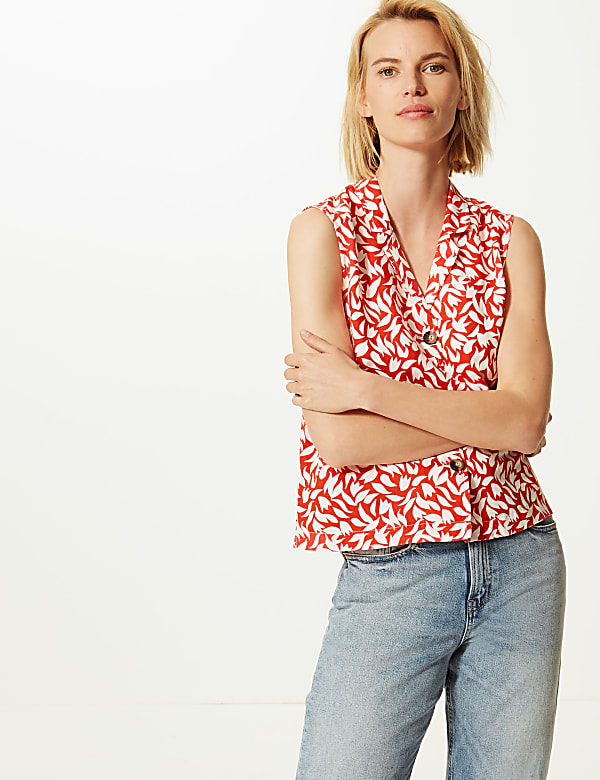 Linen Rich Printed Shirt