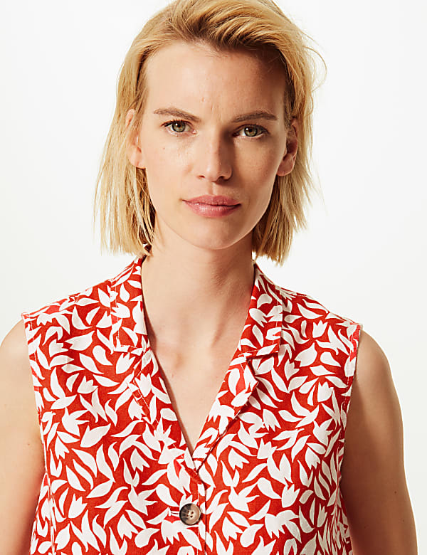 Linen Rich Printed Shirt