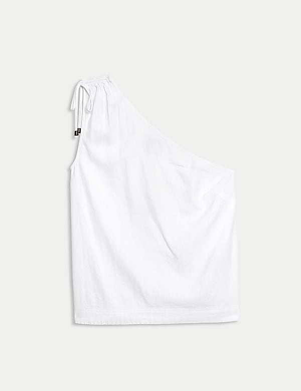 Linen Rich One Shoulder Top - CA