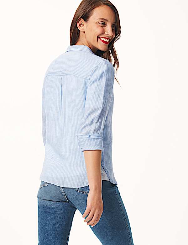 Pure Linen Striped Shirt