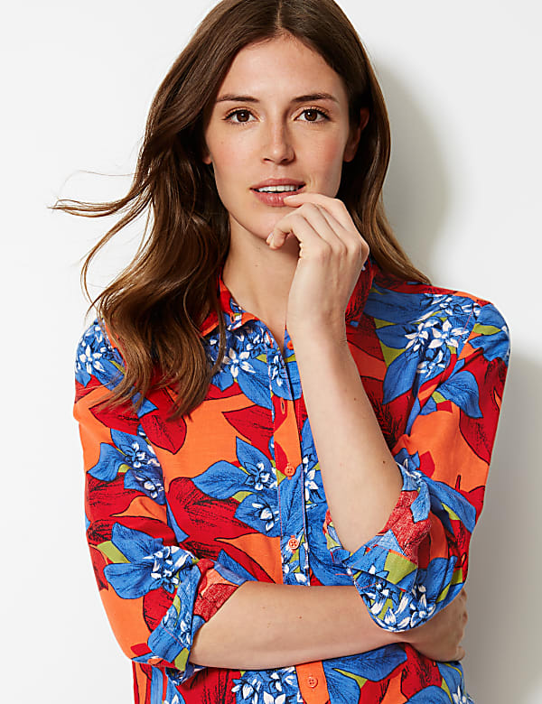 Floral Print Long Sleeve Shirt