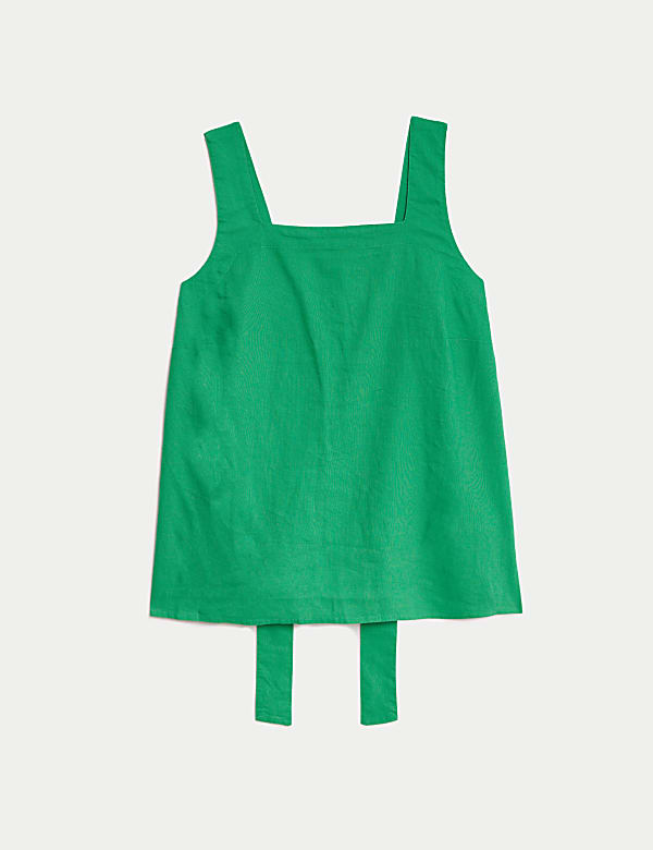 Linen Rich Square Neck Tank Top - US