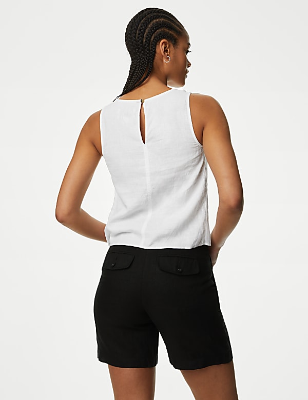 Ruched Front V-Neck Vest