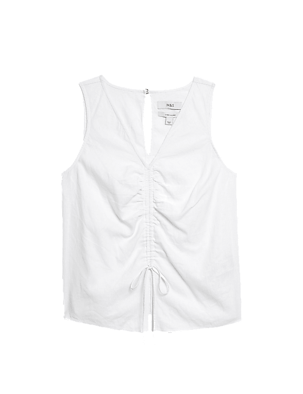 Ruched Front V-Neck Vest