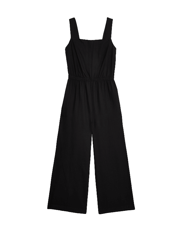 Linen Rich Sleeveless Jumpsuit