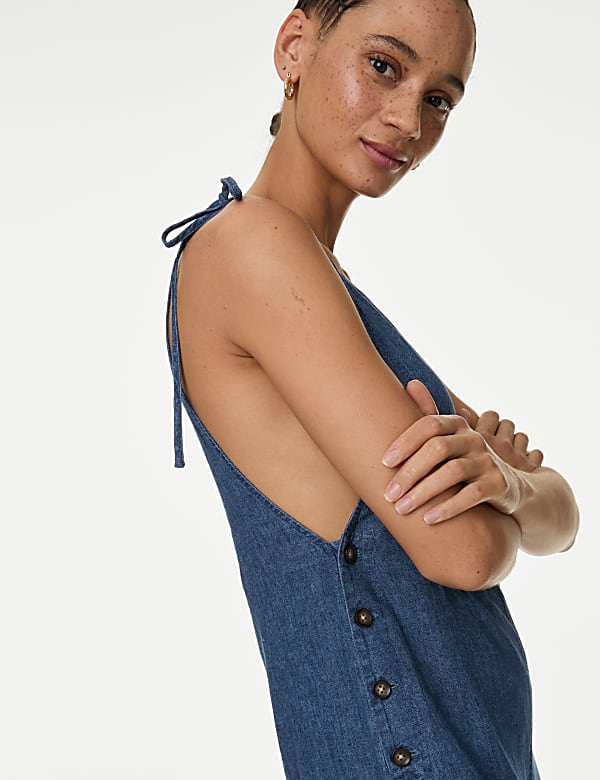 Linen Rich Cropped Jumpsuit