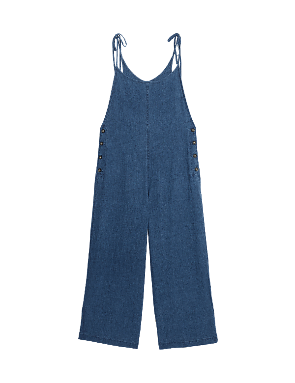 Linen Rich Cropped Jumpsuit