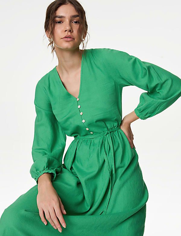 Marks and spencer green dress top