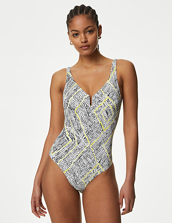 Tummy Control Printed Padded Swimsuit - HU