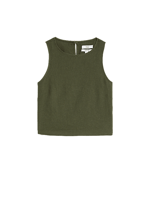 Linen Rich Crop Top