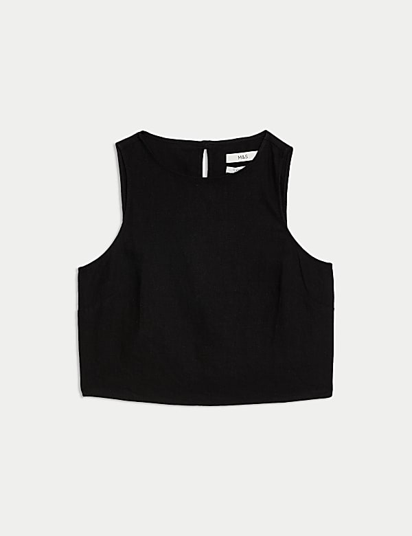 Linen Rich Crop Top - NL