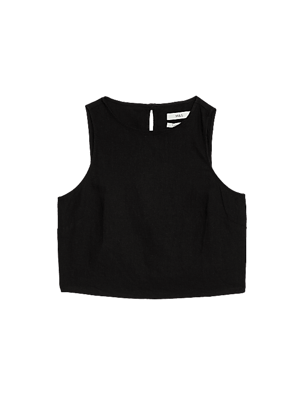 Linen Rich Crop Top