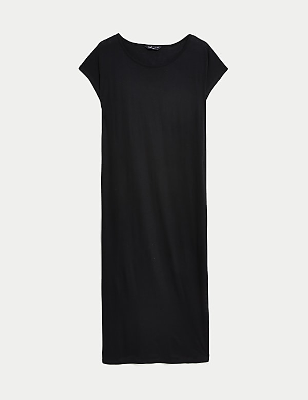 Jersey High Neck Midi T-Shirt Dress - SI