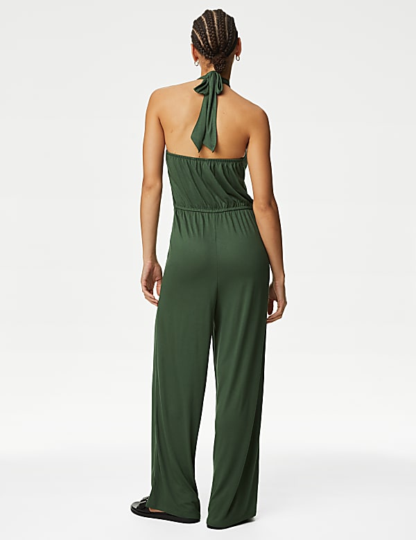 Jersey Tie Neck Jumpsuit - FR