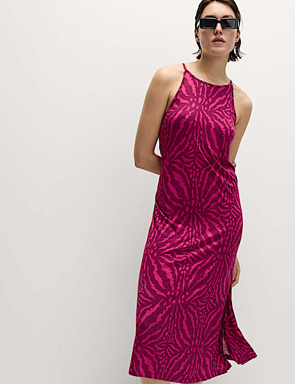 Jersey Printed Midaxi Beach Dress