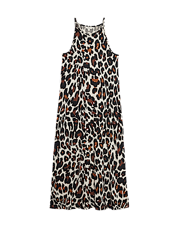 Jersey Printed Midaxi Beach Dress