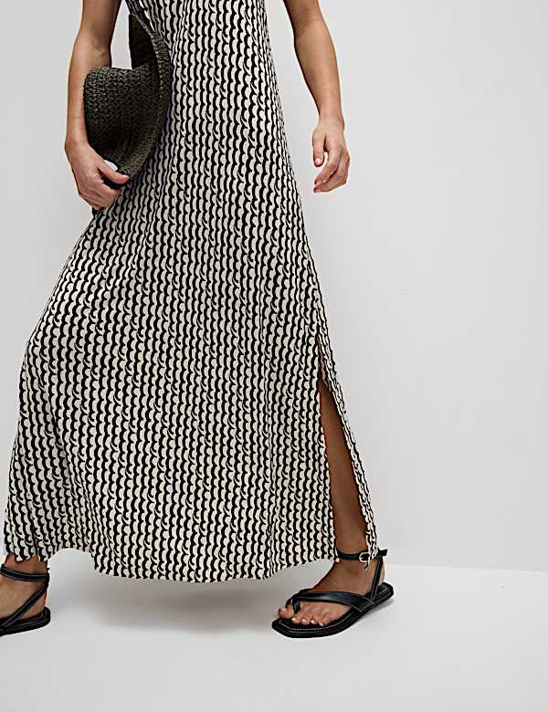 Jersey Printed Midaxi Beach Dress