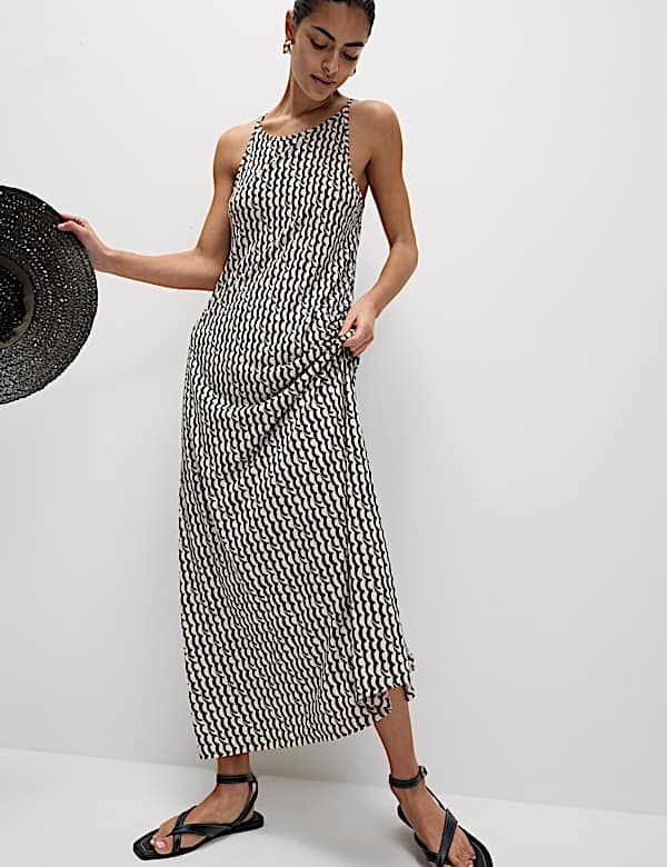Jersey Printed Midaxi Beach Dress