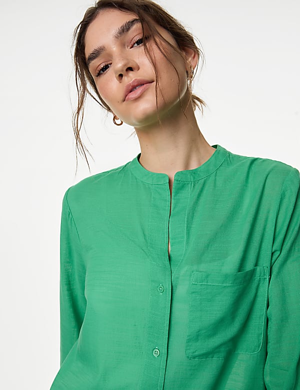 Pure Cotton Round Neck Longline Beach Shirt