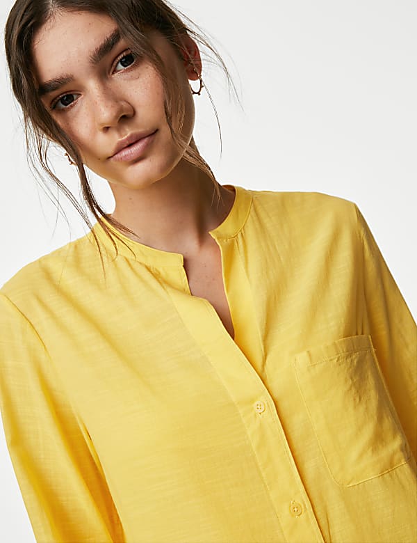 Pure Cotton Round Neck Longline Beach Shirt