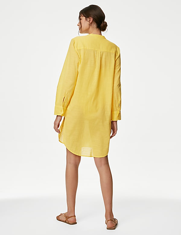 Pure Cotton Round Neck Longline Beach Shirt