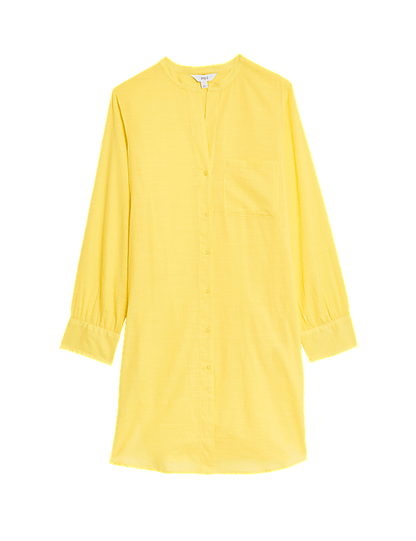Pure Cotton Round Neck Longline Beach Shirt