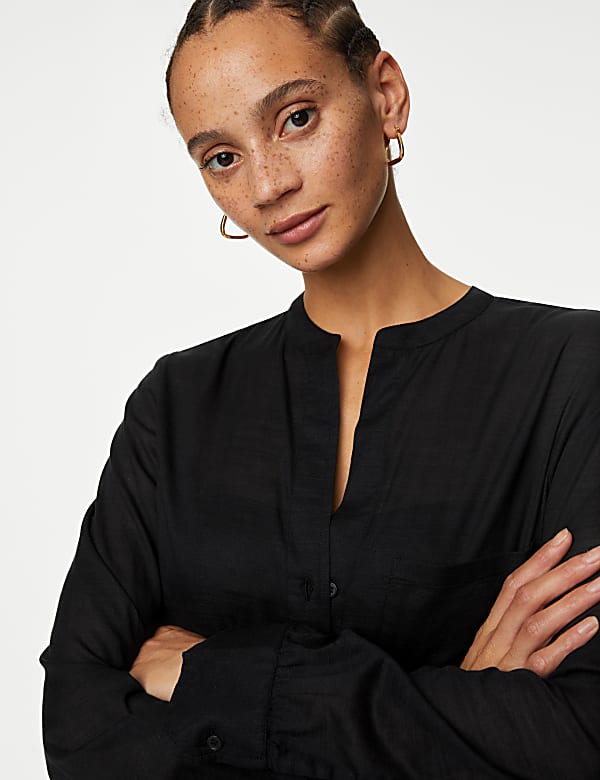 Pure Cotton Round Neck Longline Beach Shirt