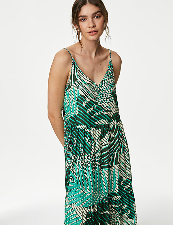 Buy Printed V-Neck Midaxi Beach Dress at Marks & Spencer