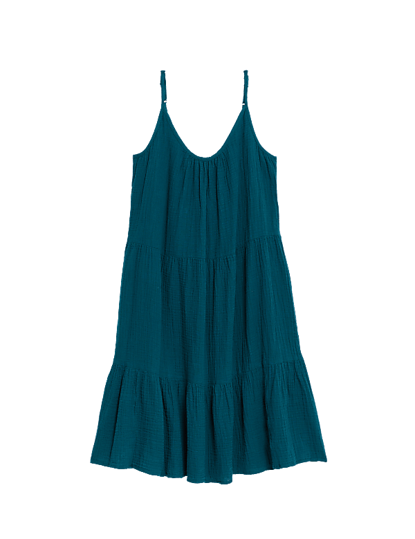Pure Cotton Tiered Mini Beach Dress