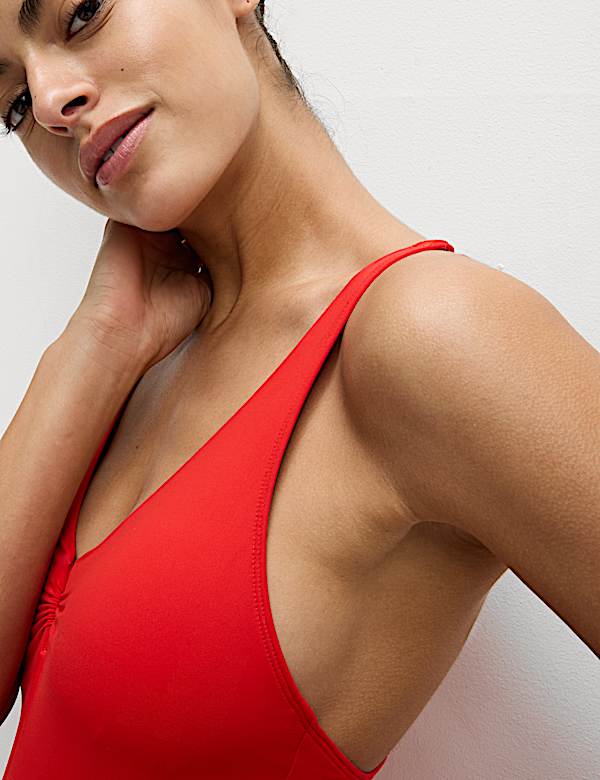 Tummy Control Padded Plunge Swimsuit